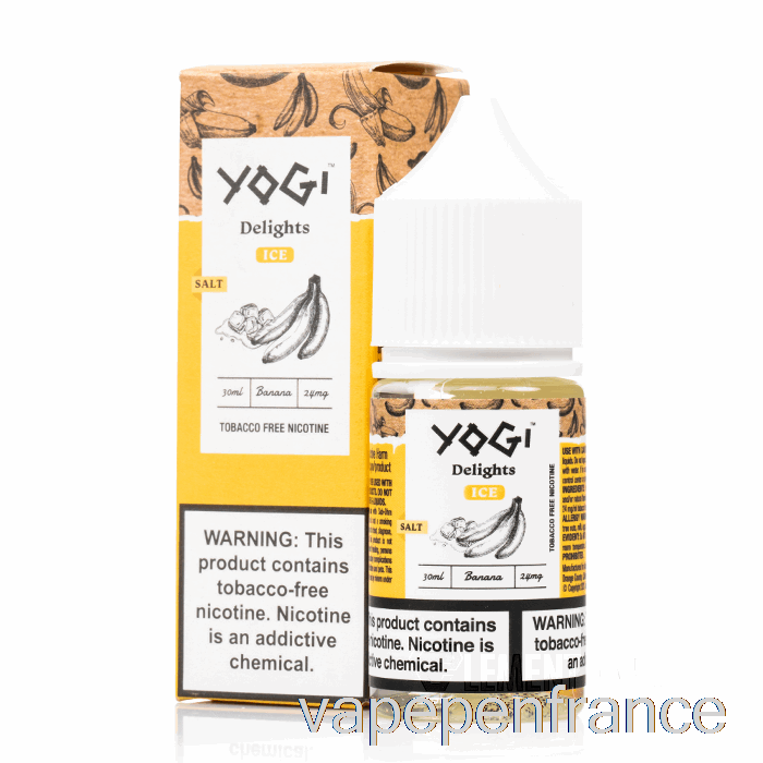 Sels De Glace à La Banane - Délices Yogi - Stylo Vape 30 Ml 24 Mg